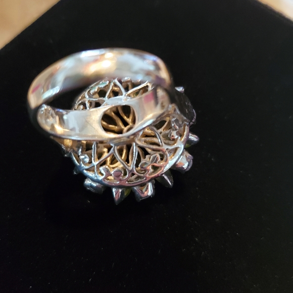 Huge ring citrine, green peridot, amethyst size 7 - Picture 8 of 11